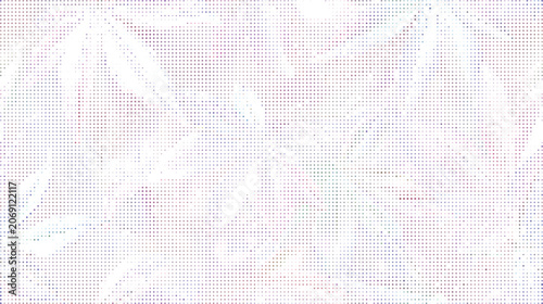 Light and airy halftone dot background, featuring faint white, leaf shapes with, subtle hints of, blue and pink, colors in a, grid matrix
