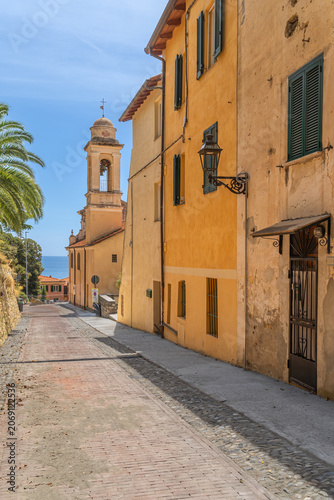 La Pigna street scene inn Sanremo on the Italian Riviera