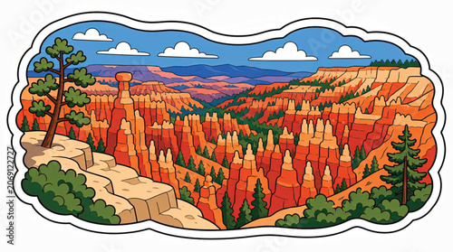 Vibrant Forest Trees with Orange Foliage.