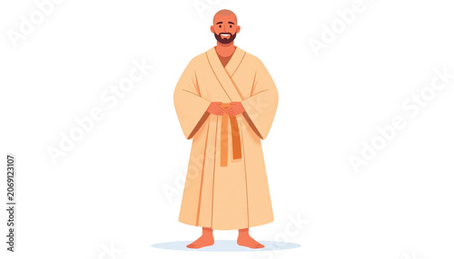 Man wearing a traditional robe.