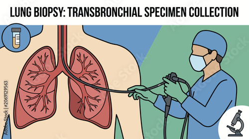 Foto Lung Biopsy Transbronchial Specimen Collection for Diagnosis
