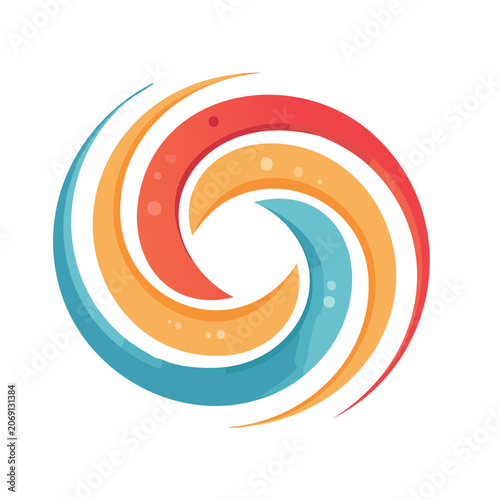 Abstract colorful swirl icon