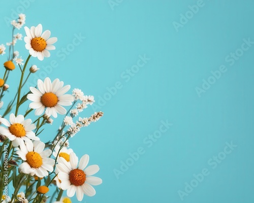 Breezy summer afternoon in blooming meadow, wildflowers stretching to the horizon