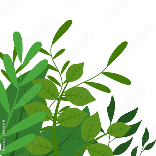 Tableau sur toile Forest Leaves Corner