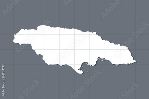 Vector map of Jamaica template outline country