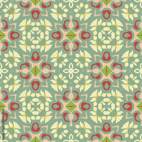 Vector graphics. Hand drawn ornament. Stylish print. Symbol, emblem, element. Print for textiles.
Seamless pattern.