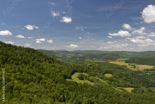 Konstfotografi Randonnée au Rocher du Bourbet près de la cascade de Waroly dans le Doubs