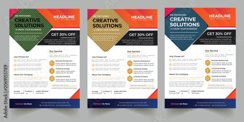 Photos Modern Business Flyer Template  Creative Agency  in a single end product which end users are not charged for