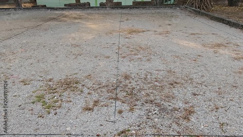 Petanque court , sports field. 