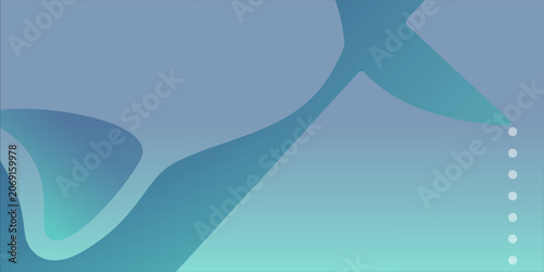 Vibrant Coral Reef Underwater Ecosystem with Tropical Fish and Deep Ocean Blue Gradient