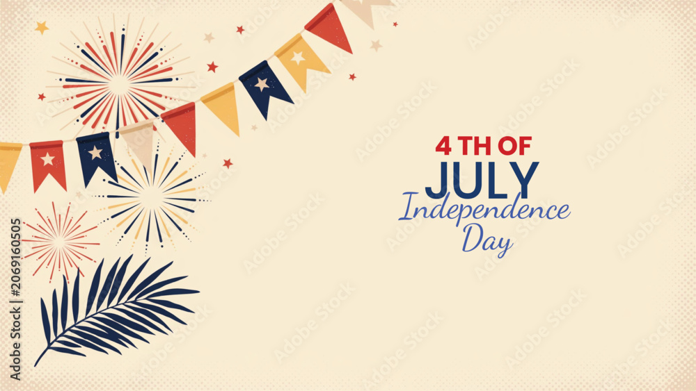 Obraz premium 4th of july independence day usa celebration silhouette