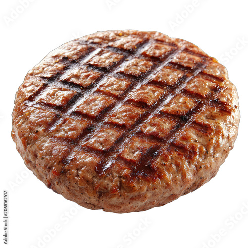 Grilled hamburger meat with delicious texture and flavor