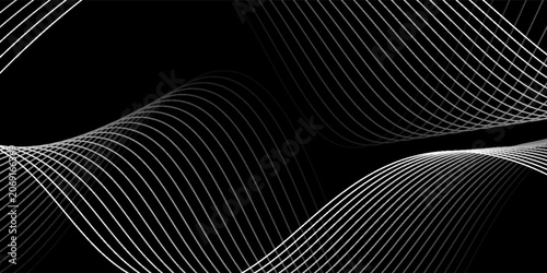 Fotografie Abstract background with waves for banner