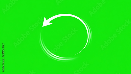 Dynamic circular motion graphic with green background for use in video editing or presentations.