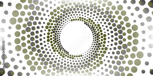 Foto Abstract modern spiral twist, twirl, circular, pattern made of black dots swirling design with a gradient effect