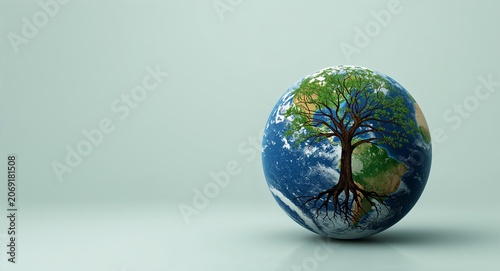 A striking image depicting the concept of Planet vs. Plastics, with an � Professional Stock Photography Concept for Commercial and Marketing Use