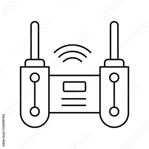 Controller icon with white background vector stock illustration