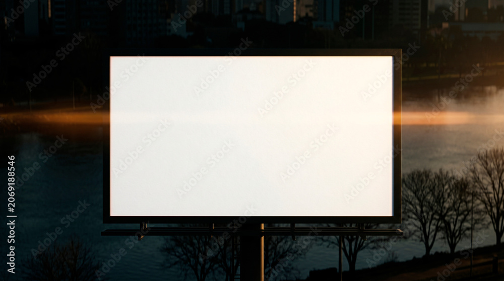 Fototapeta premium Outdoor publicitário vazio para inserção gráfica.