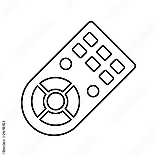 Remote icon with white background vector stock illustration