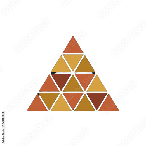 Abstract Geometric Triangle Mosaic Pattern
