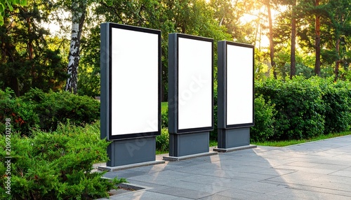 digital billboards show a blank white color