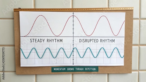 Illustration of Steady and Disrupted Rhythms in Graph Format