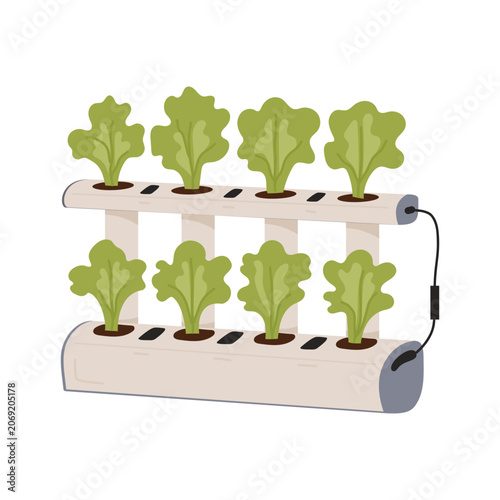 Indoor Hydroponic Garden System for Home Growing and Sustainable Agriculture