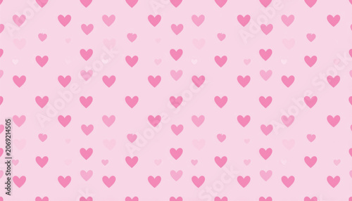 Pink hearts on pink background.
