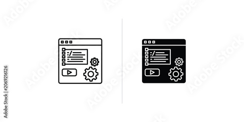 фотографія Web development and software configuration featuring code snippets and gear sett