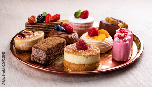 Delicious Assortment Of Sweet Desserts On A Platter