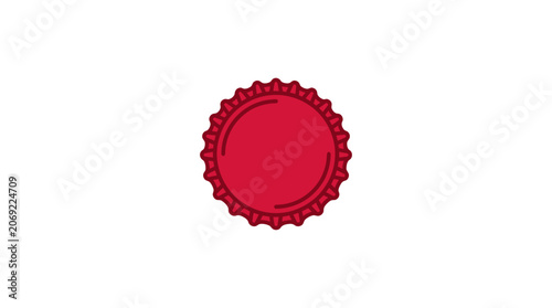 Red Bottle Cap Vector Illustration