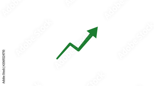 Green Growth Arrow Vector Illustration