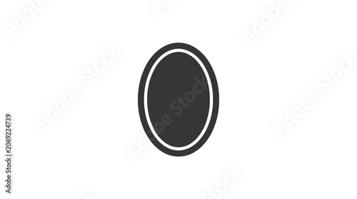 Minimalist Oval Frame Vector