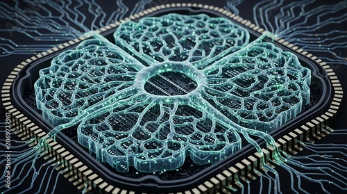 Futuristic AI Neural Network on Processor Chip Advanced Machine Learning and Cognitive Computing Innovation