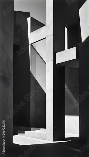 black and white wall