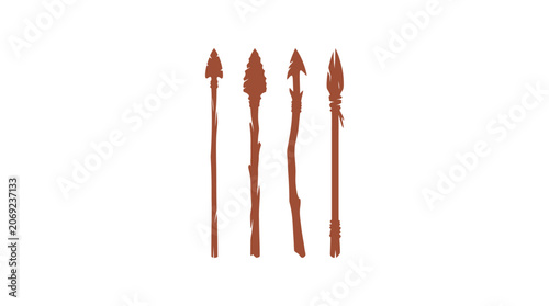 Primitive Spear Icon Set