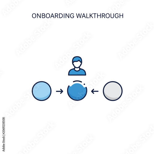 Onboarding Process Illustrated with Simple Graphics.