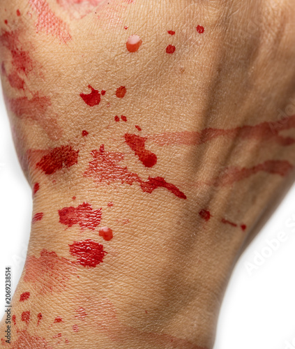 drops of berry juice on the skin