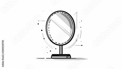 Fotografía Detailed illustration of a mirror.