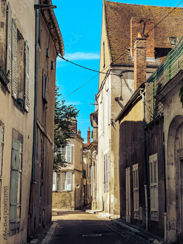 Street view of downtown Auxerre, France