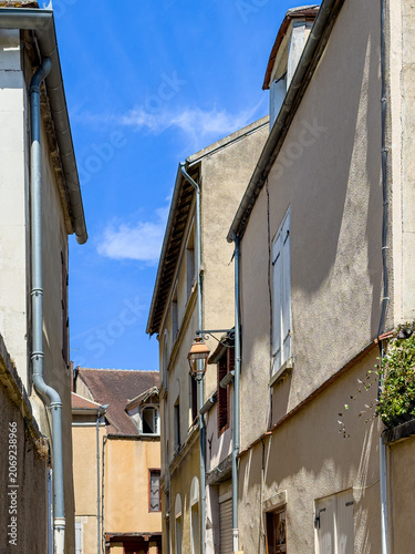 Street view of downtown Auxerre, France