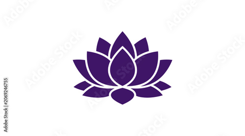 Minimalist Lotus Flower Vector Illustration