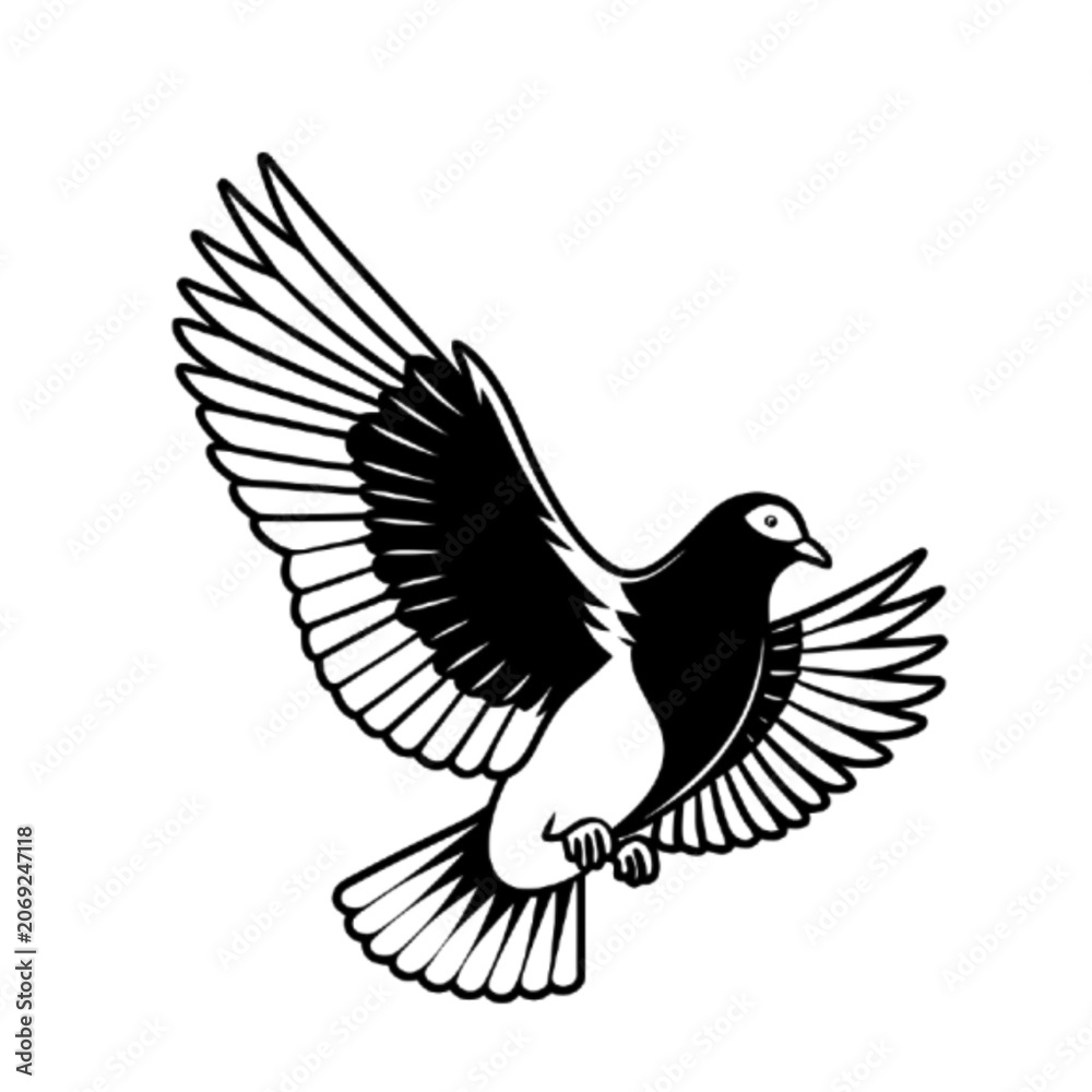 Fototapeta premium vector illustration of a bird