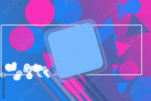 A vibrant futuristic composition of glowing circles, triangles, and striped patterns, creating a playful high-tech mood for creative banners, covers, and UI design.