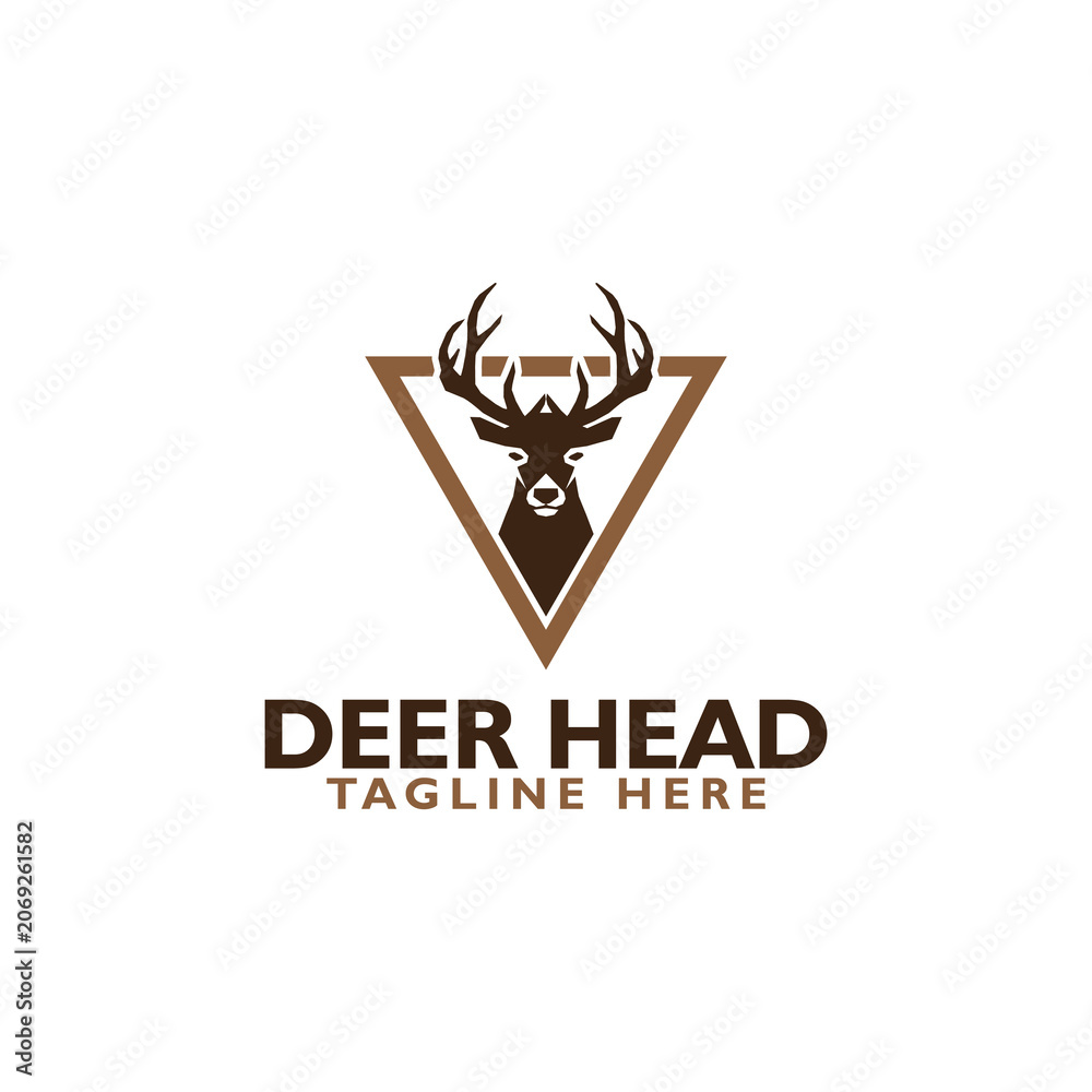 Obraz premium Deer head logo icon isolated on white background