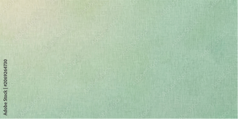 Fototapeta premium A soft, textured background in a gentle, faded mint green hue, subtly illuminated with a hint of golden light on the left, suggesting a serene and minimalist aesthetic.