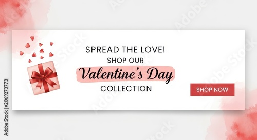 Spread the Love Valentines Day Collection Shop Now Banner.