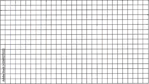 Hand-Drawn Black Square Grid Pattern Overlay Isolated on Transparent Background
