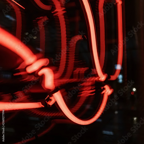 Red neon lights background