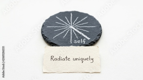 Self radiate uniquely on slate